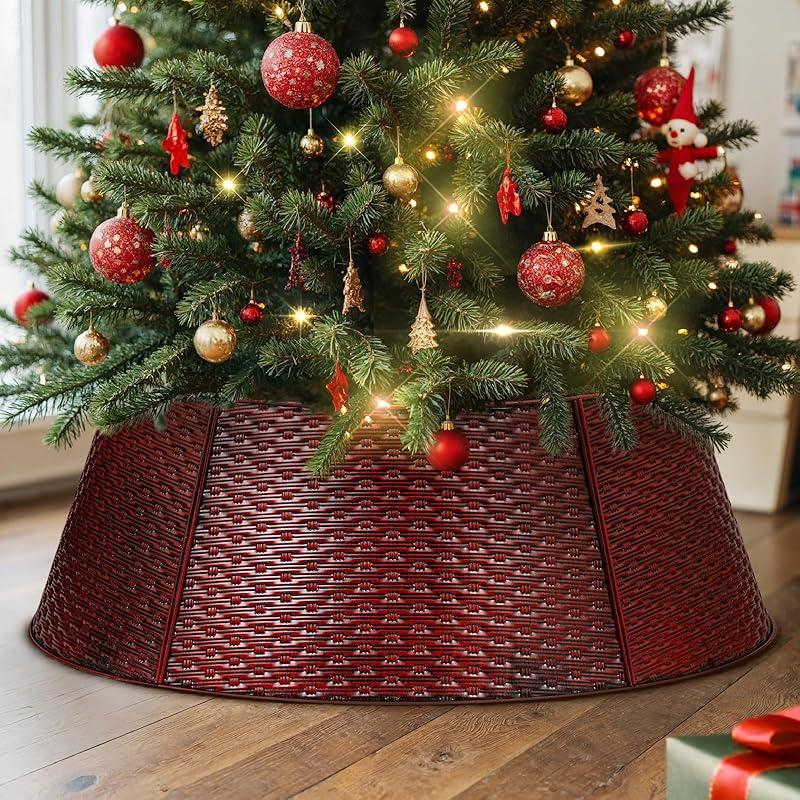 Collar Lanpn: Elegancia festiva para tu árbol de Navidad en rojo