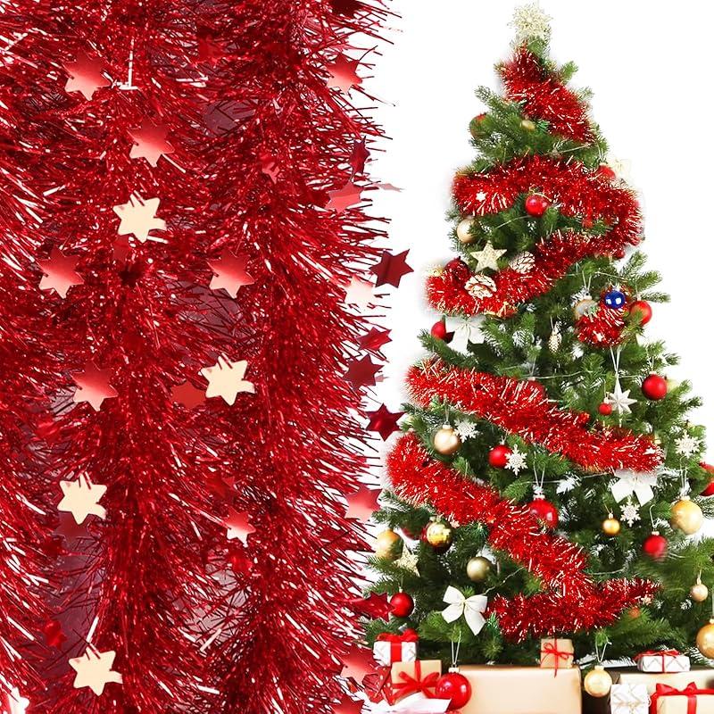 Espumillón rojo COLOFALLA: un toque festivo ideal para la Navidad.